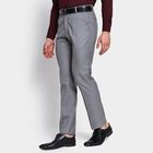 Men's Slim Fit Formal Trousers, हल्का ग्रे, small image number null